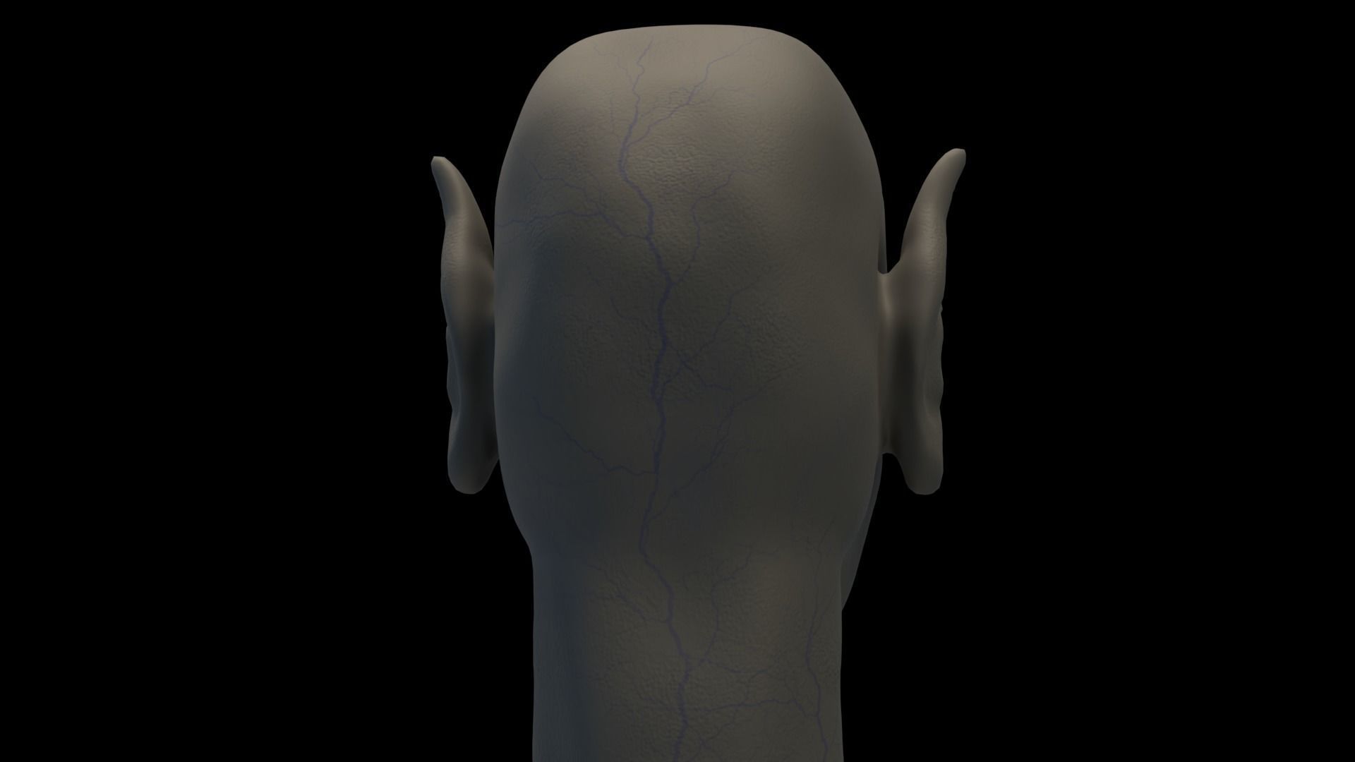 Posable Vampire Head Low-poly 3D model_9