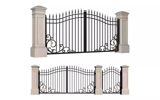 Gates in classic style Entrance Forged   3D model