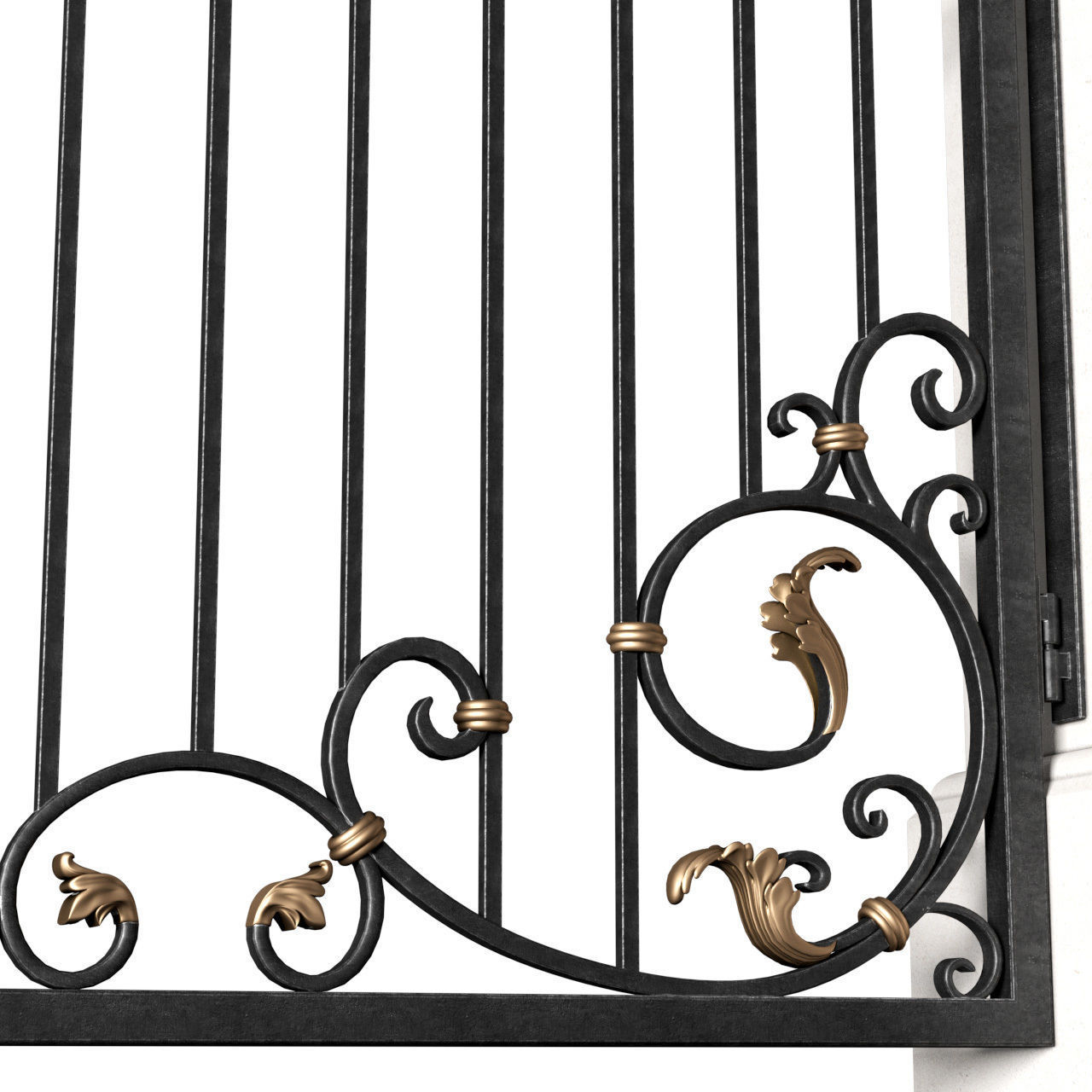 Gates in classic style Entrance Forged   3D model_3