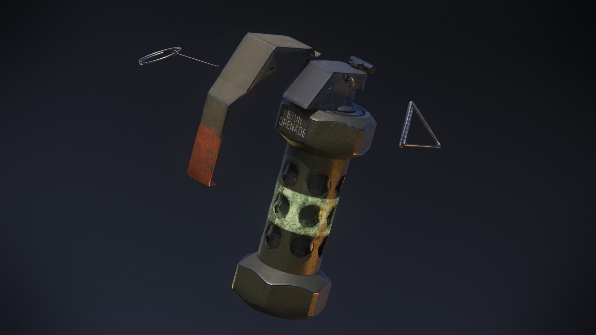 3D game-ready models of 5 Photorealistic Grenades Low-poly 3D model_14