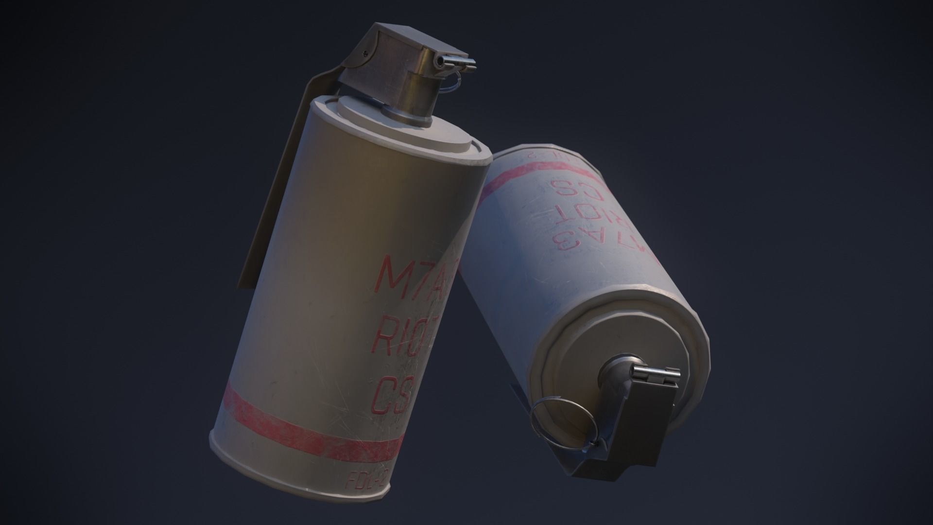 3D game-ready models of 5 Photorealistic Grenades Low-poly 3D model_5