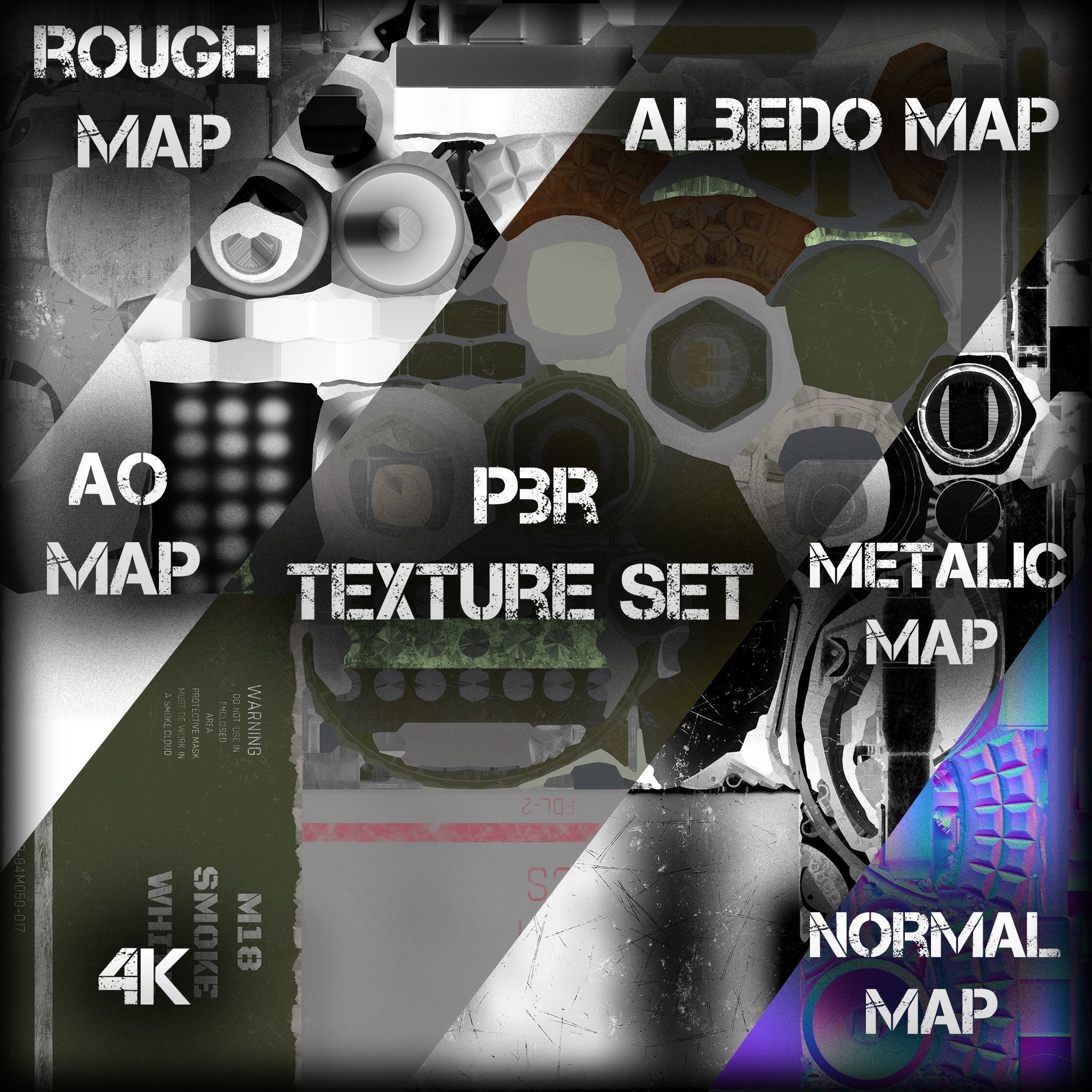 3D game-ready models of 5 Photorealistic Grenades Low-poly 3D model_16