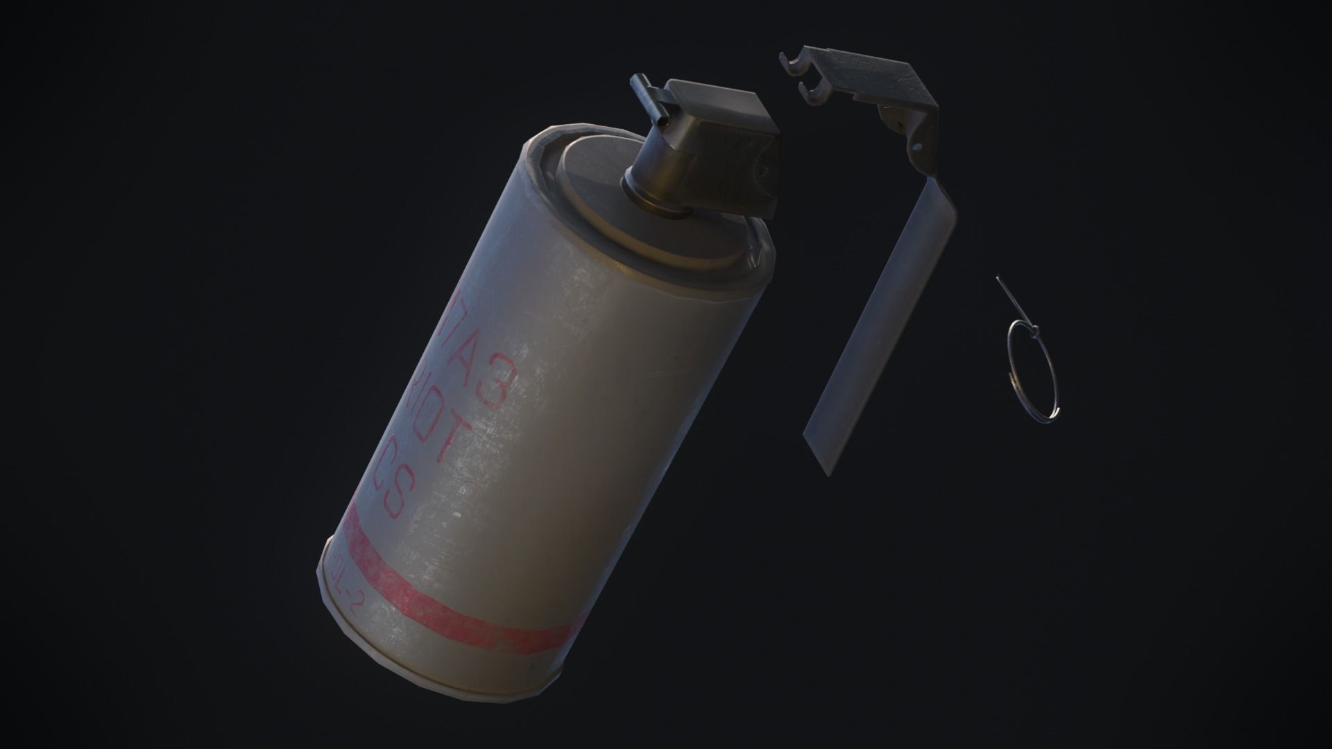 3D game-ready models of 5 Photorealistic Grenades Low-poly 3D model_6