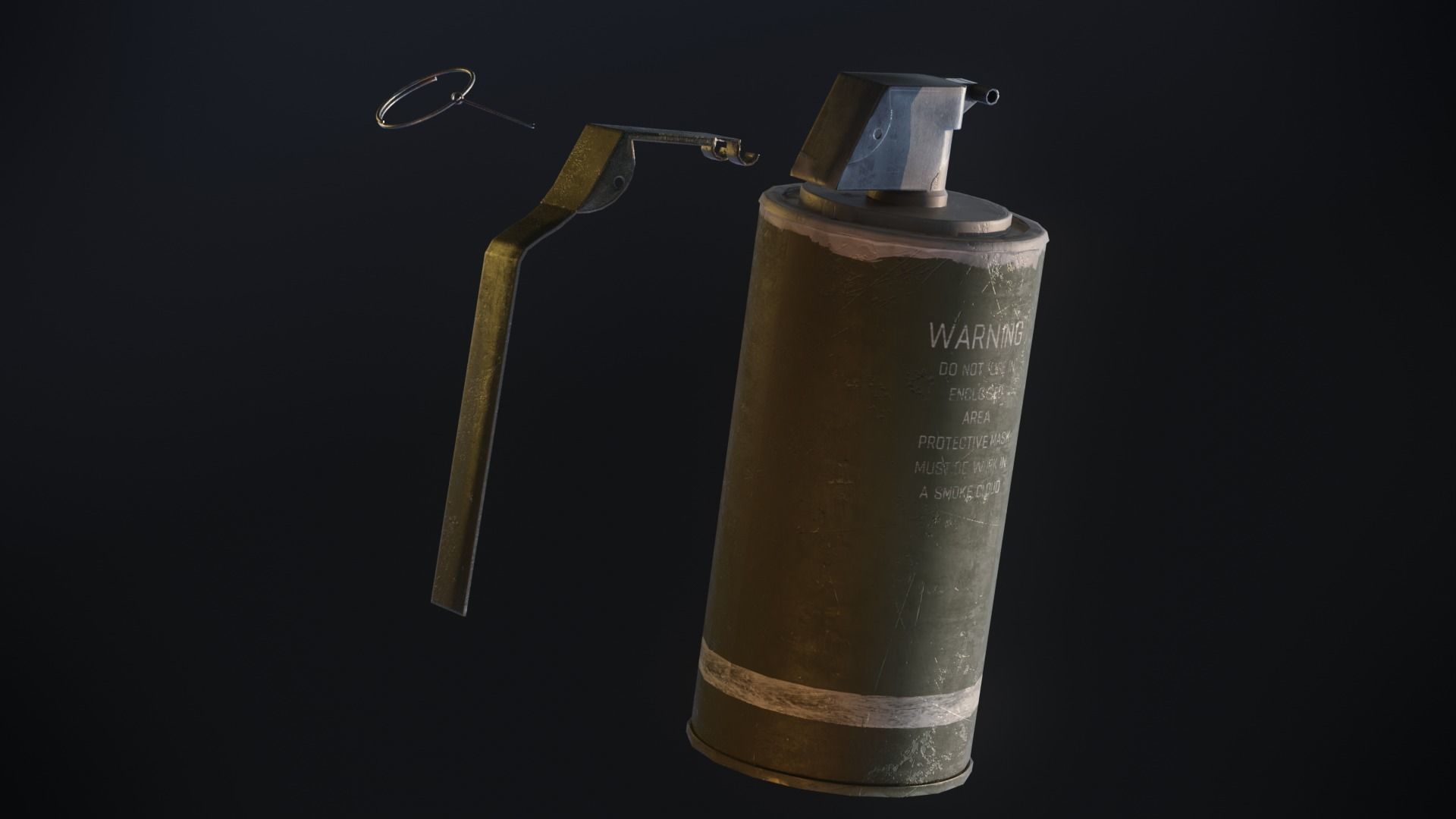 3D game-ready models of 5 Photorealistic Grenades Low-poly 3D model_9