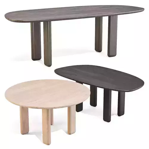 Liu Jo Caillou - Dining Tables Low-poly 3D model