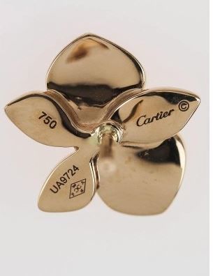 YD213 rose gold orchid necklace with diamonds 3D print model_15