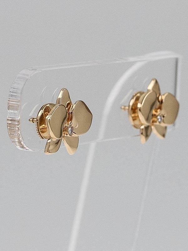 YD213 rose gold orchid necklace with diamonds 3D print model_13