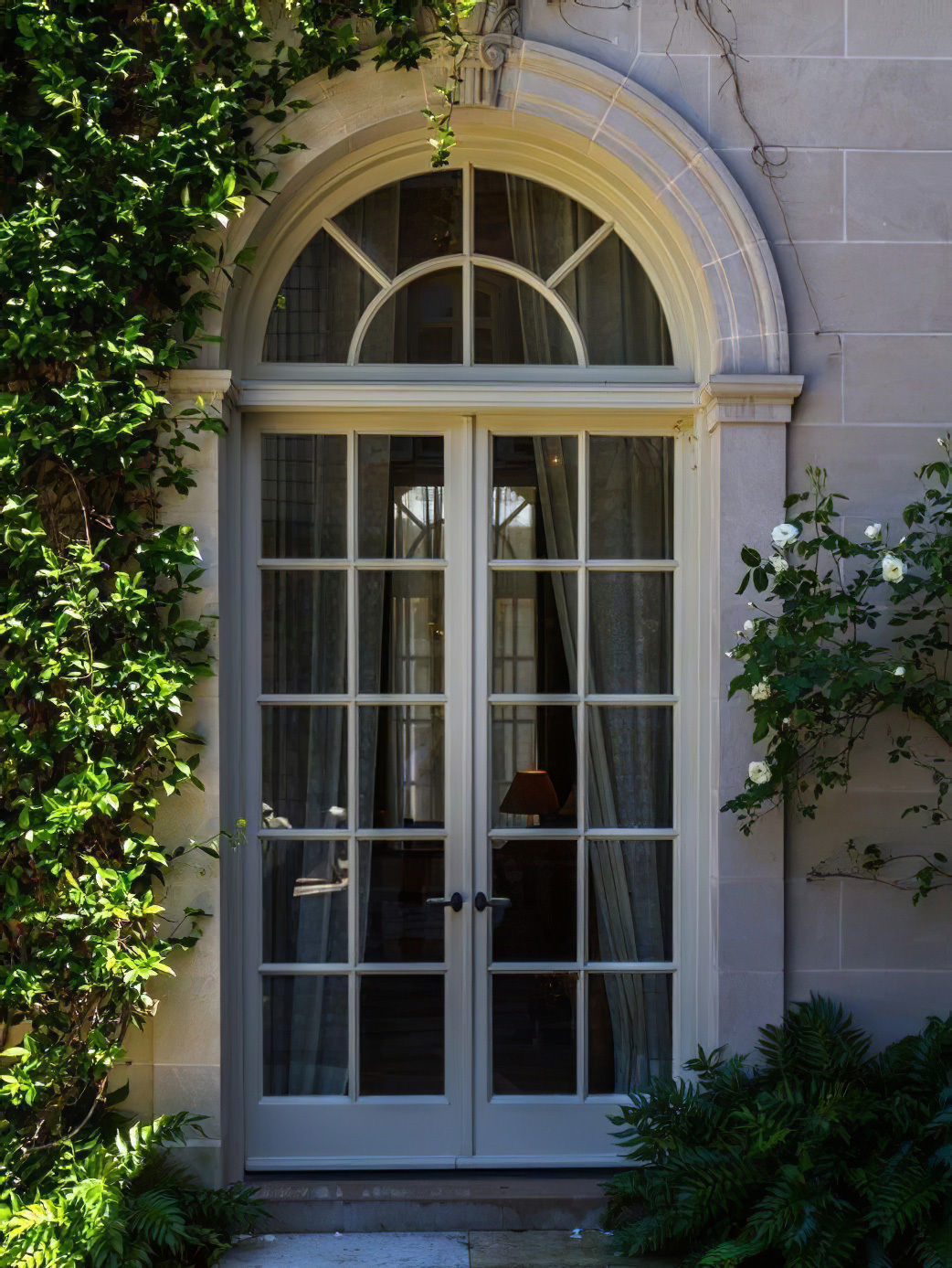 Arched classic facade window Entrance door Arched Opening 3D model_5