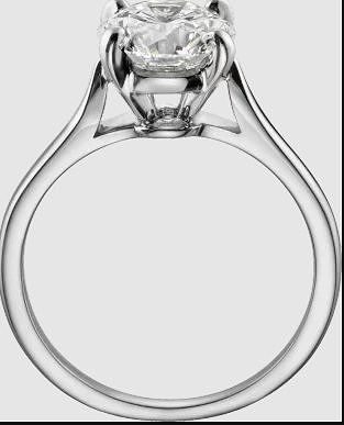 YD214 solitaire diamond engagement ring 3D print model