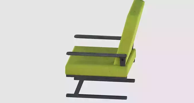 Yellow game asset director chair