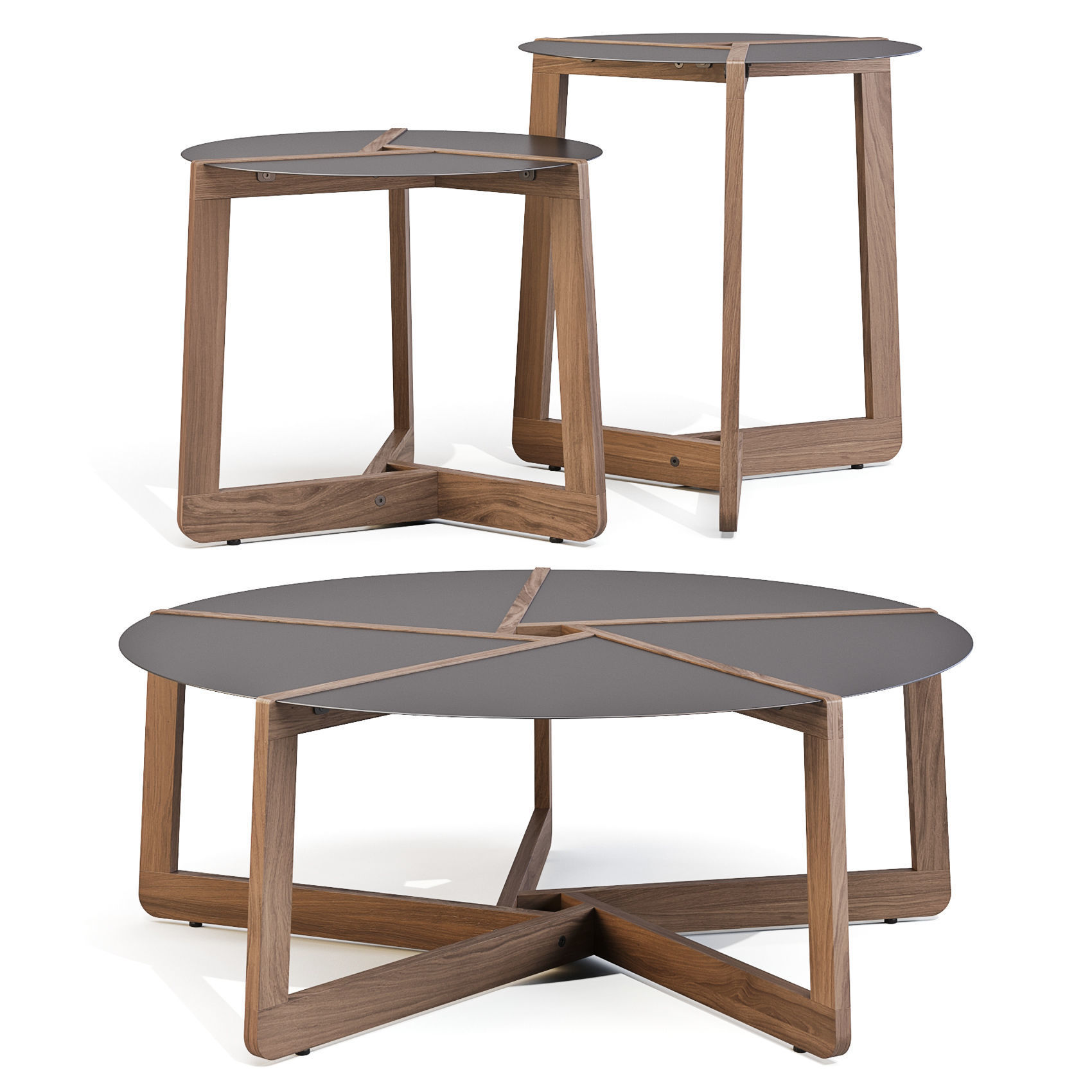 BluDot Pi - Coffee and Side Tables Low-poly 3D model_1