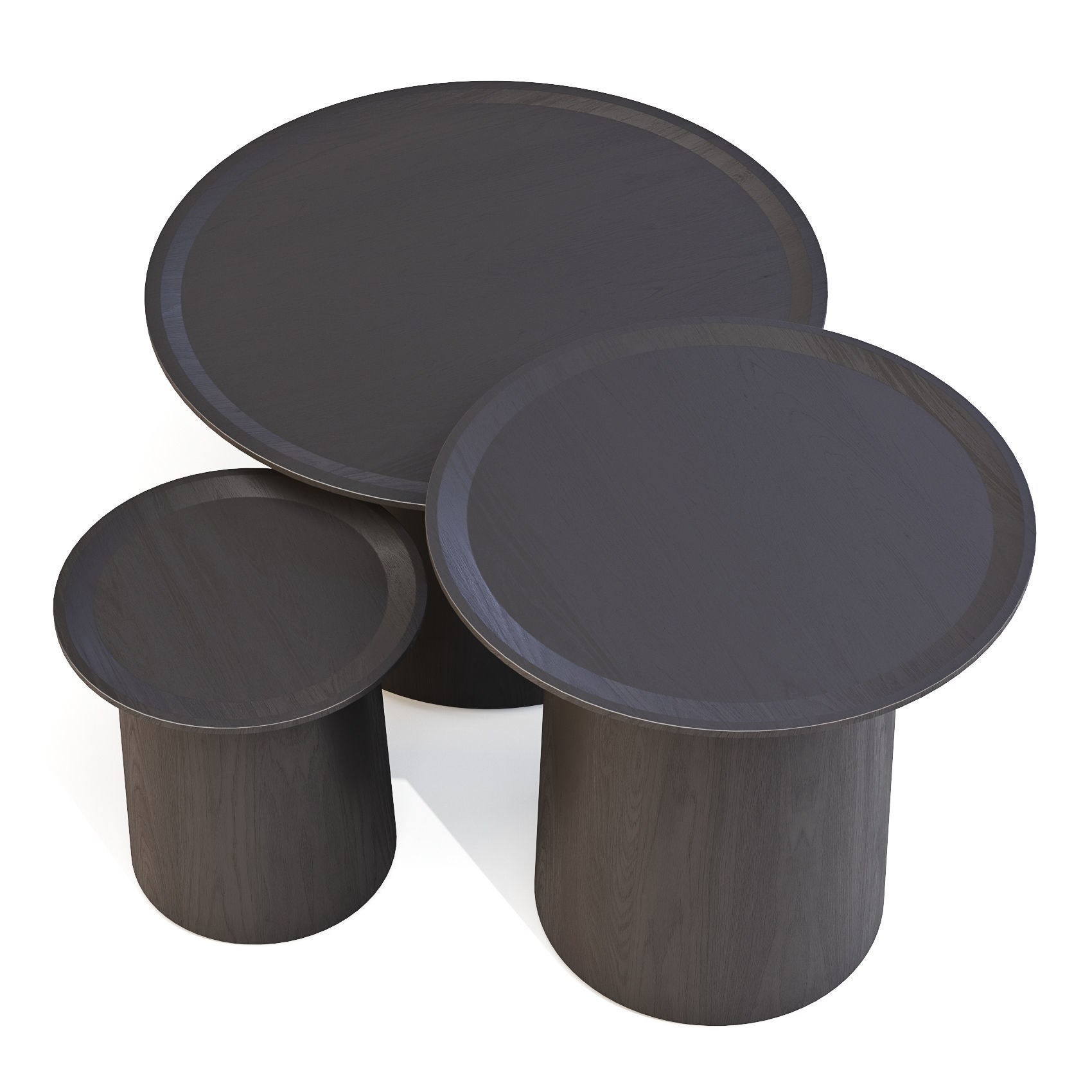 BluDot Coco - Coffee and Side Tables Low-poly 3D model_4