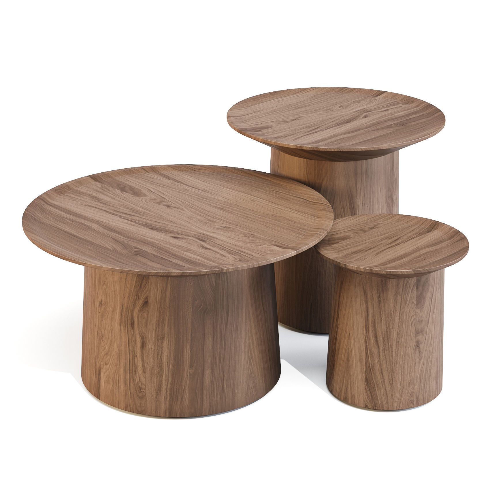 BluDot Coco - Coffee and Side Tables Low-poly 3D model_2