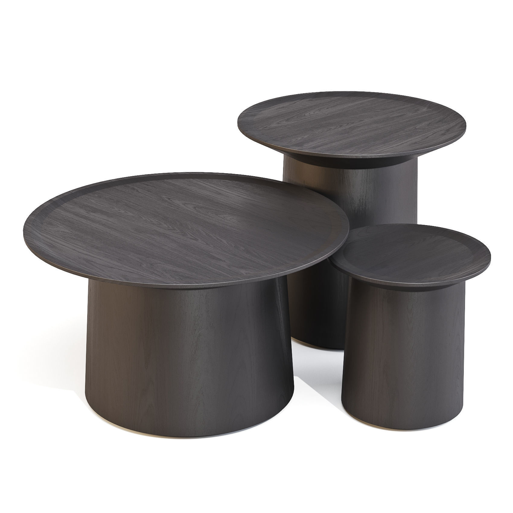 BluDot Coco - Coffee and Side Tables Low-poly 3D model_1