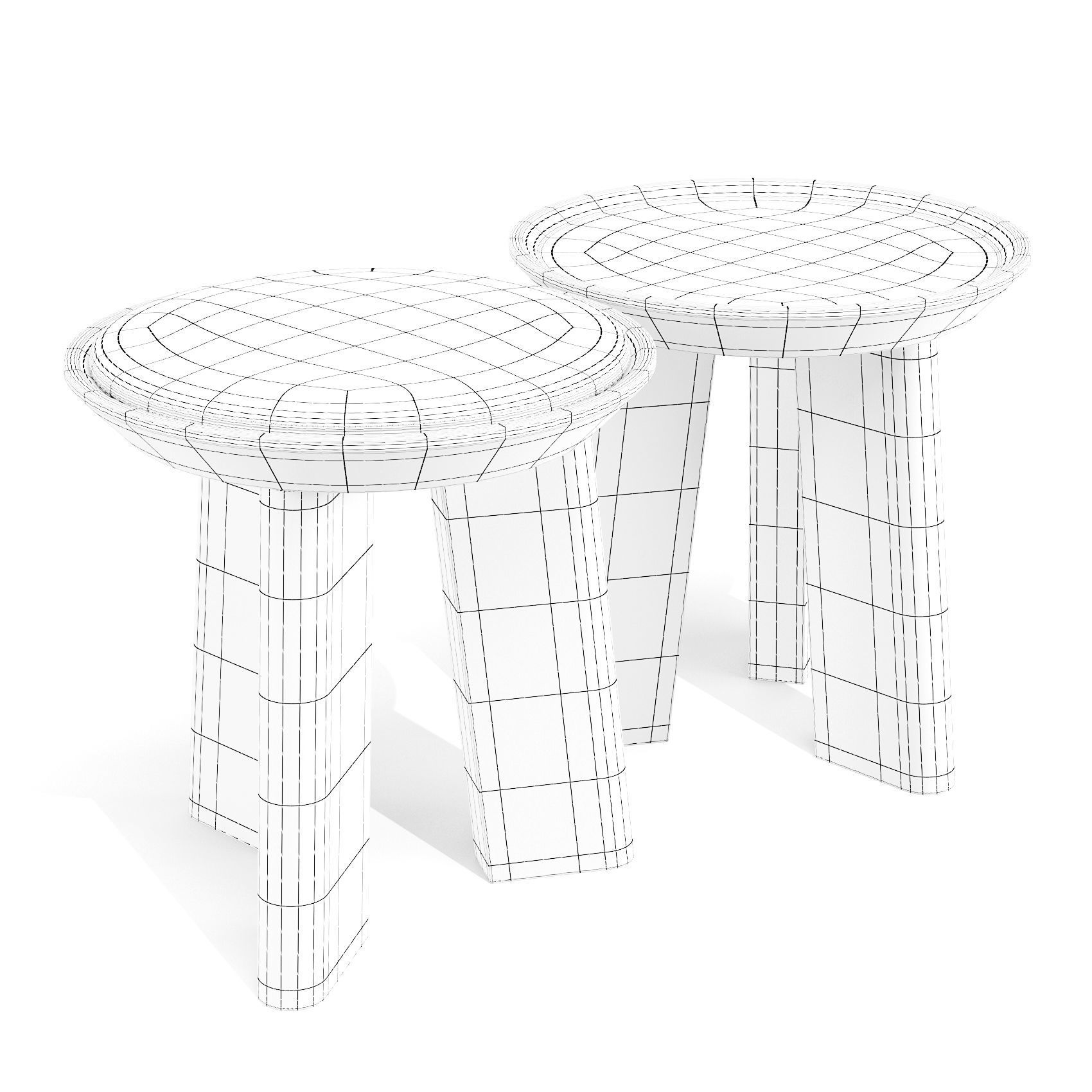 BluDot Mimi - Dining Stool Low-poly 3D model_2
