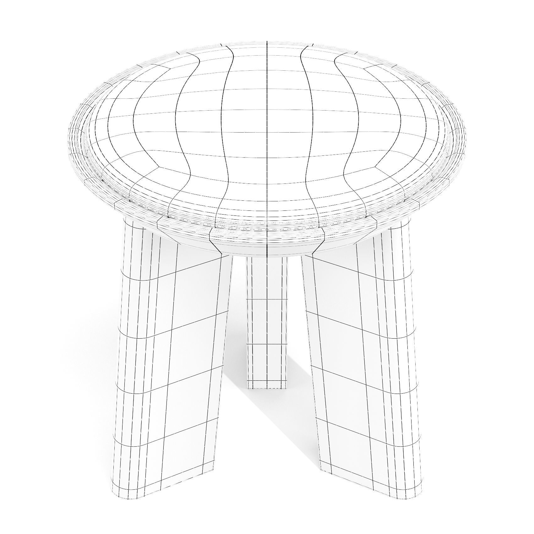 BluDot Mimi - Dining Stool Low-poly 3D model_6