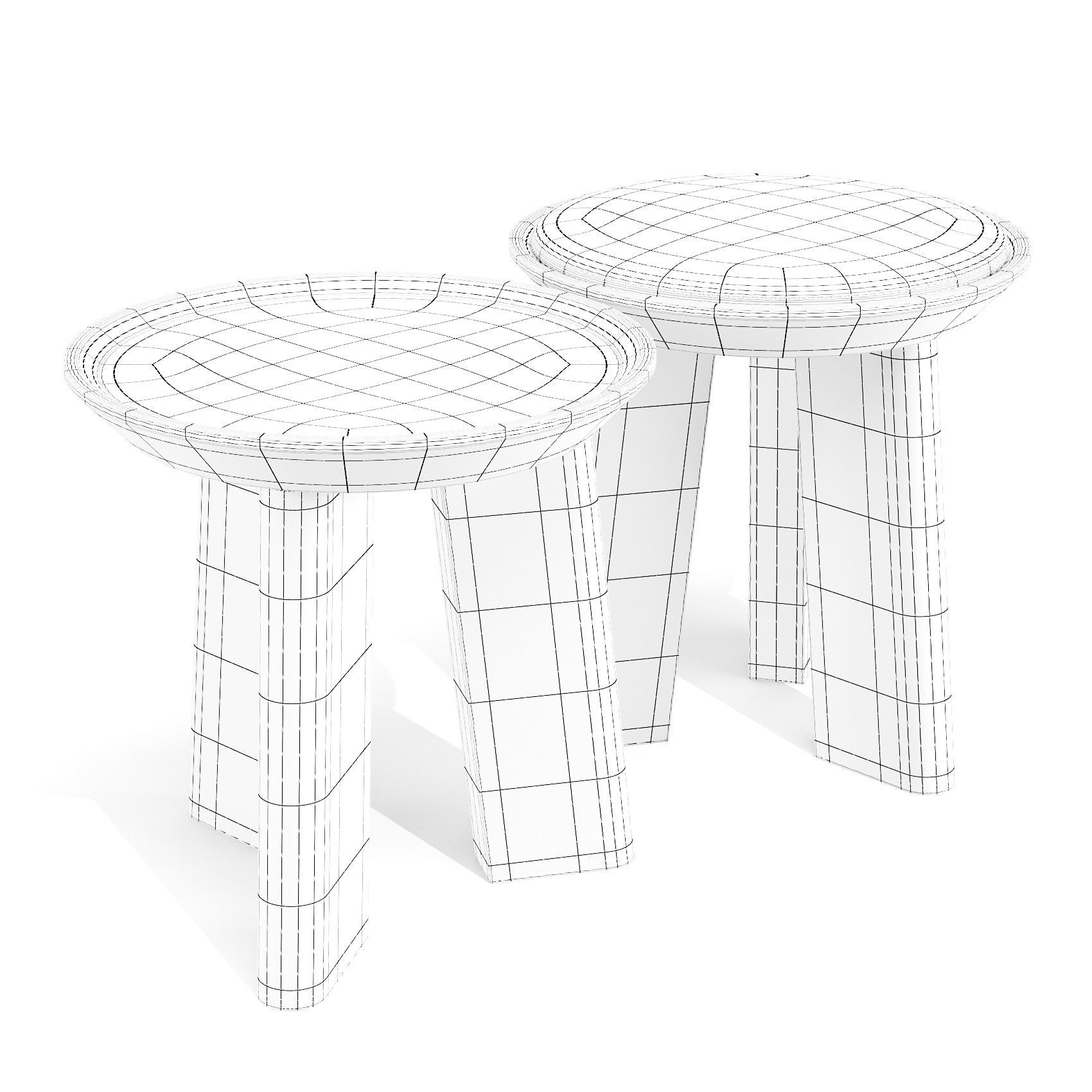 BluDot Mimi - Dining Stool Low-poly 3D model_4