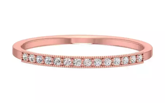 Solitaire Women Light Weight Band Ring