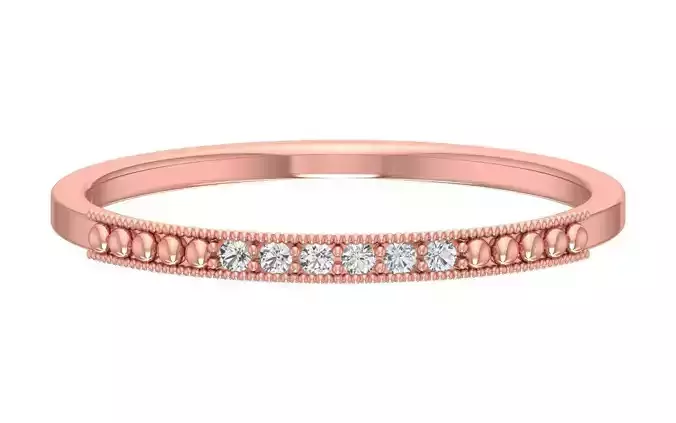 Solitaire Women Light Weight Band Ring