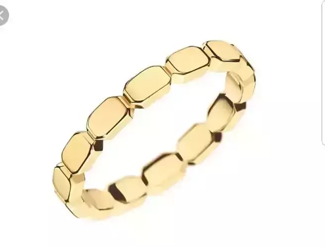 YD217 gold ring with squares