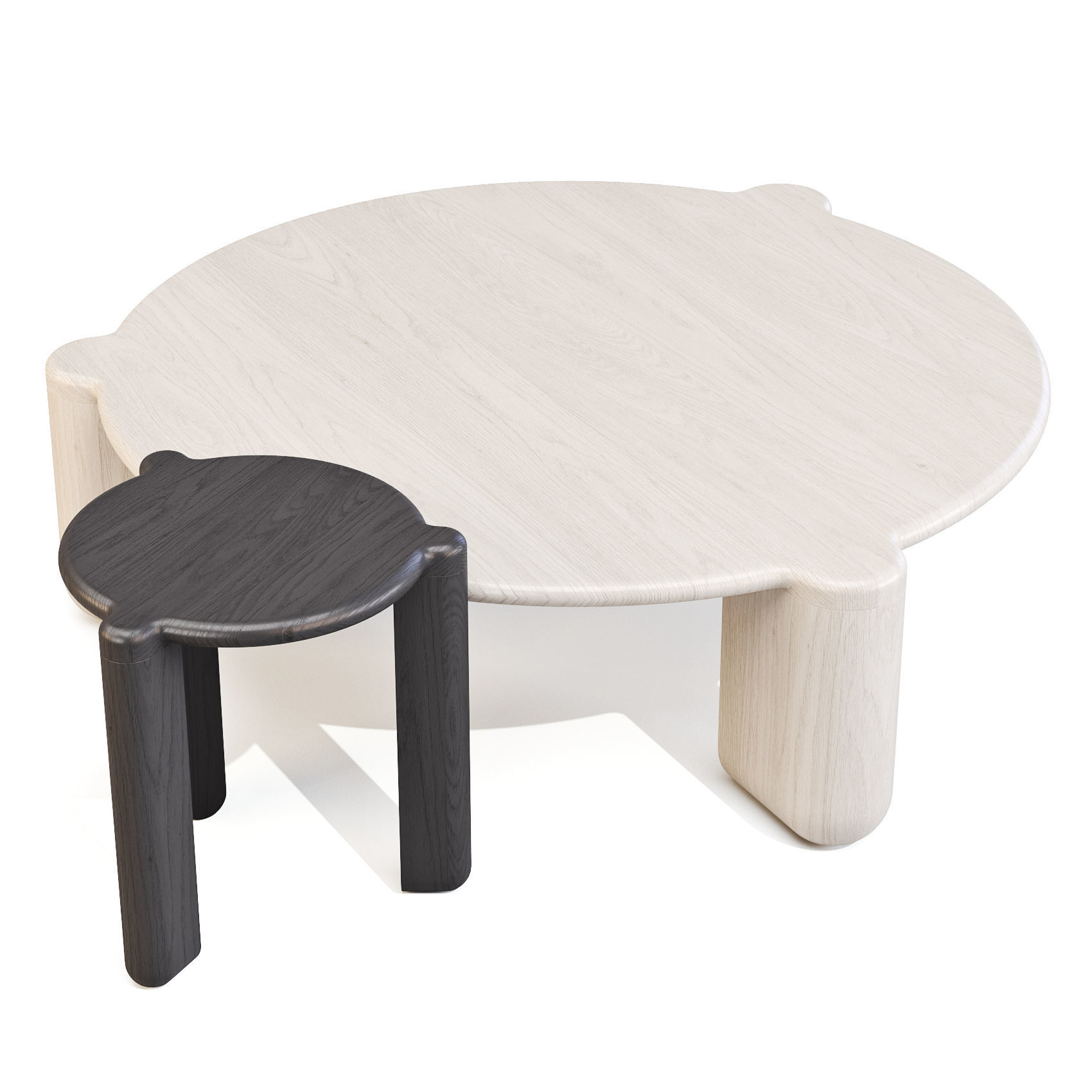 Radnor Bone - Coffee and Side Tables Low-poly 3D model_1