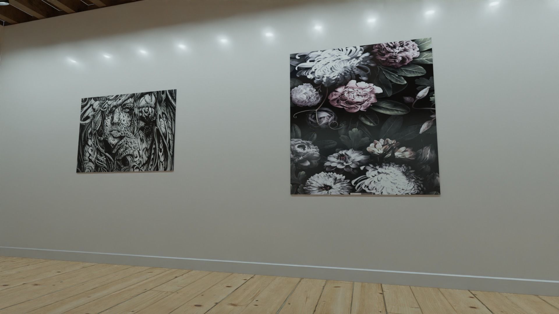 classic vr gallery Low-poly 3D model_8