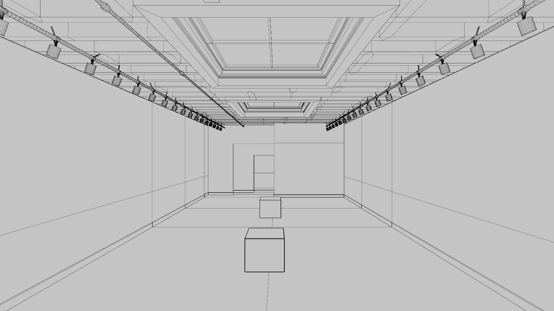 classic vr gallery Low-poly 3D model_14