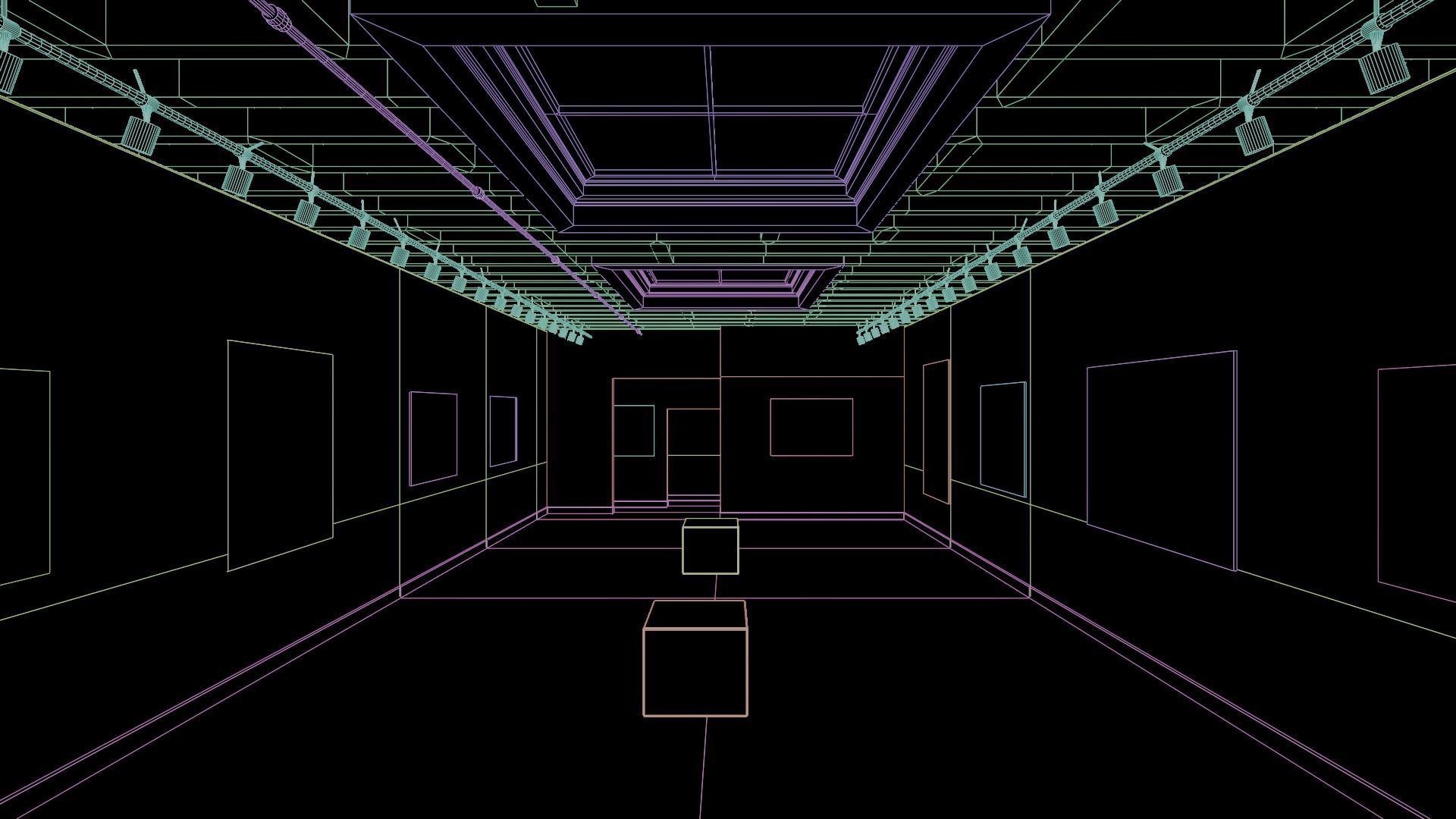 classic vr gallery Low-poly 3D model_15