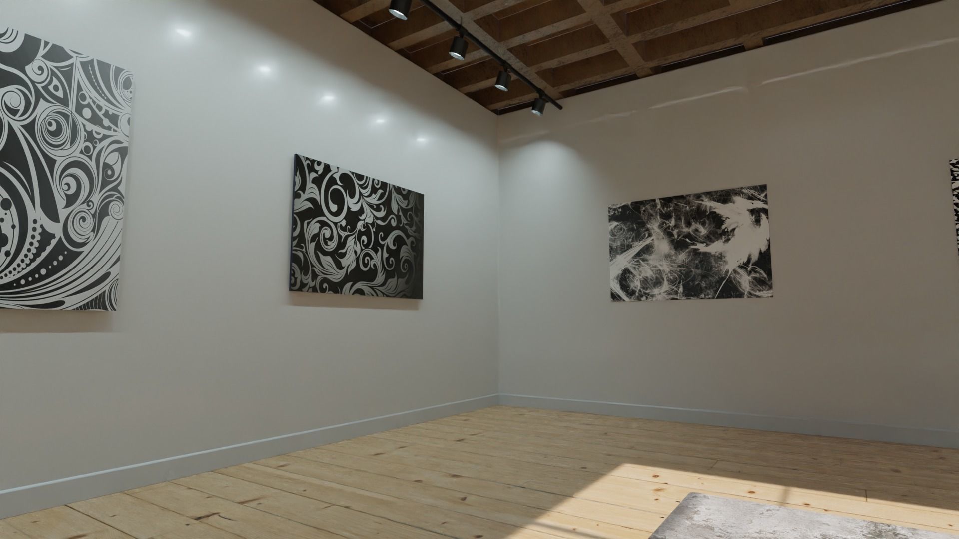 classic vr gallery Low-poly 3D model_10