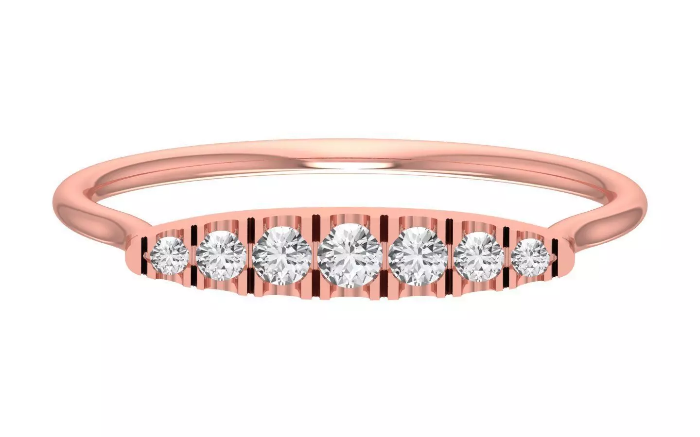 Solitaire Women Light Weight Band Ring 3D print model