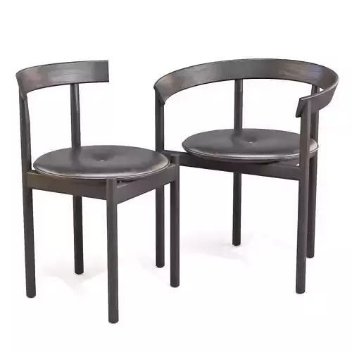 Herman Miller Comma - Dining Chairs Set 02 Low-poly 3D model