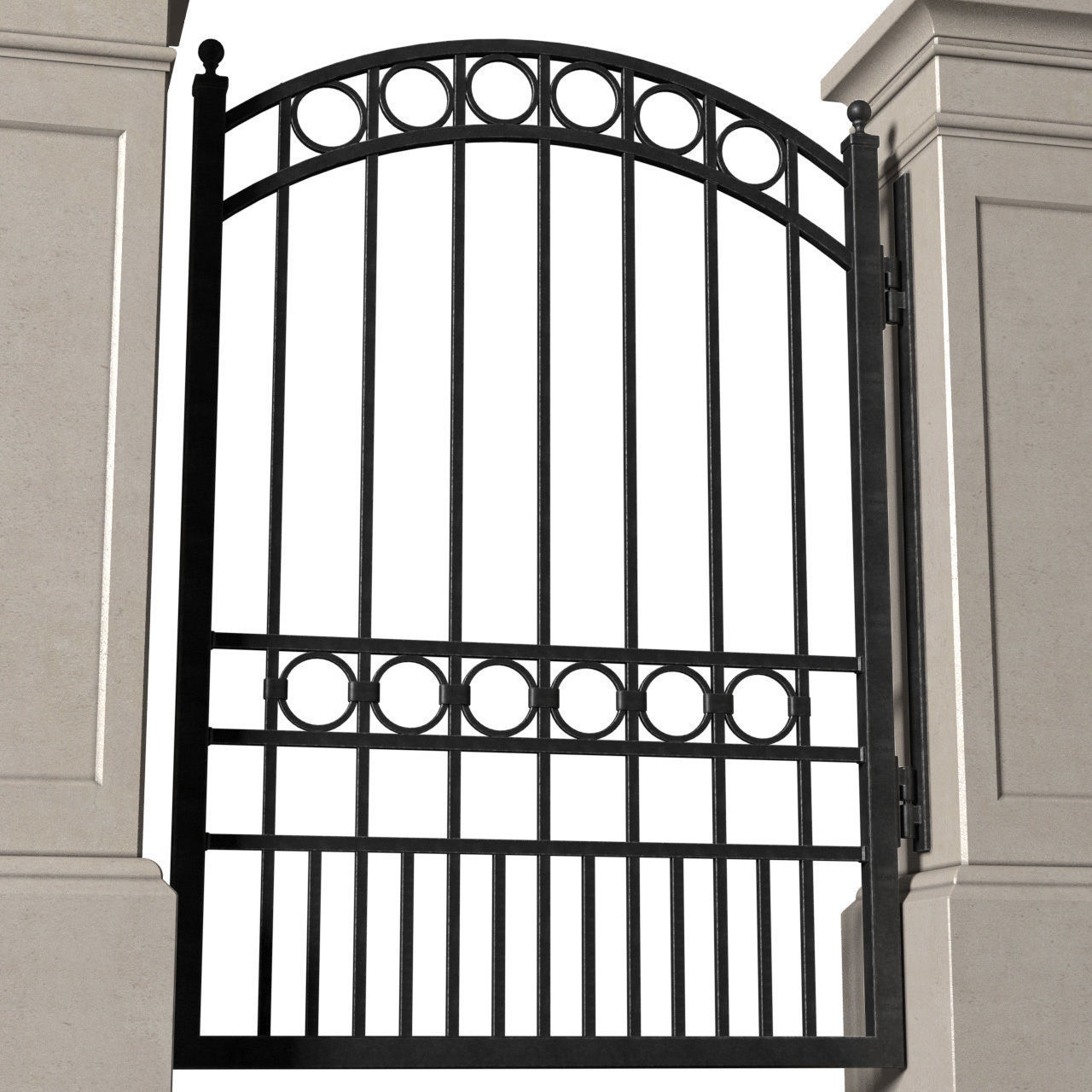 Gates in classic style Entrance Forged 3D model_1