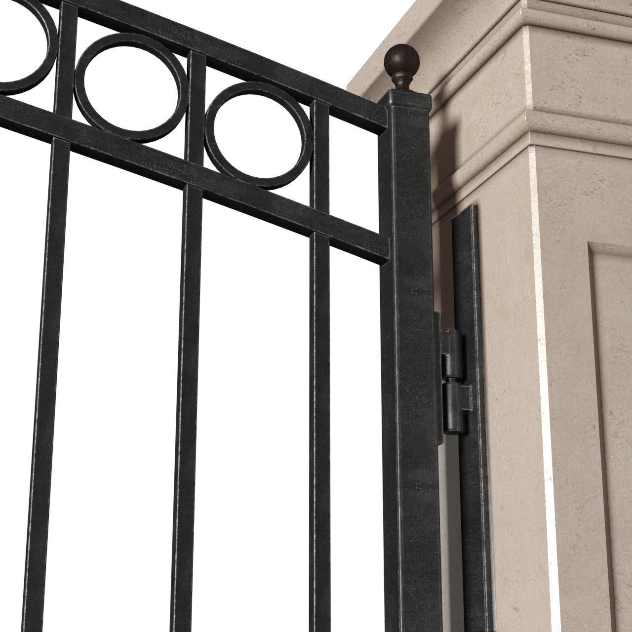 Gates in classic style Entrance Forged 3D model_3