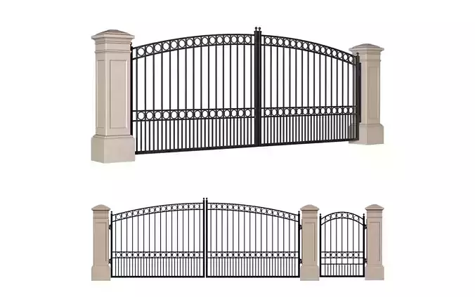 Gates in classic style Entrance Forged