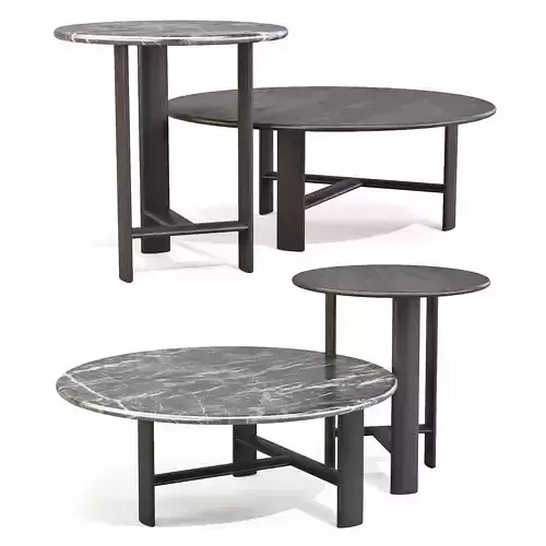Frigerio Salotti Mocki - Coffee and Side Tables Set 03