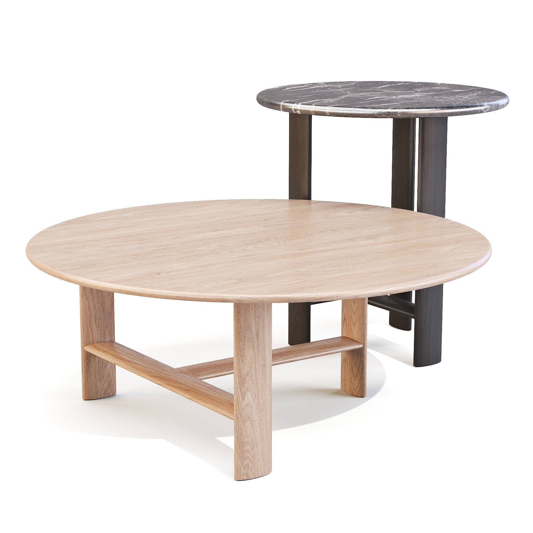 Frigerio Salotti Mocki - Coffee and Side Tables Set 03 Low-poly 3D model_4