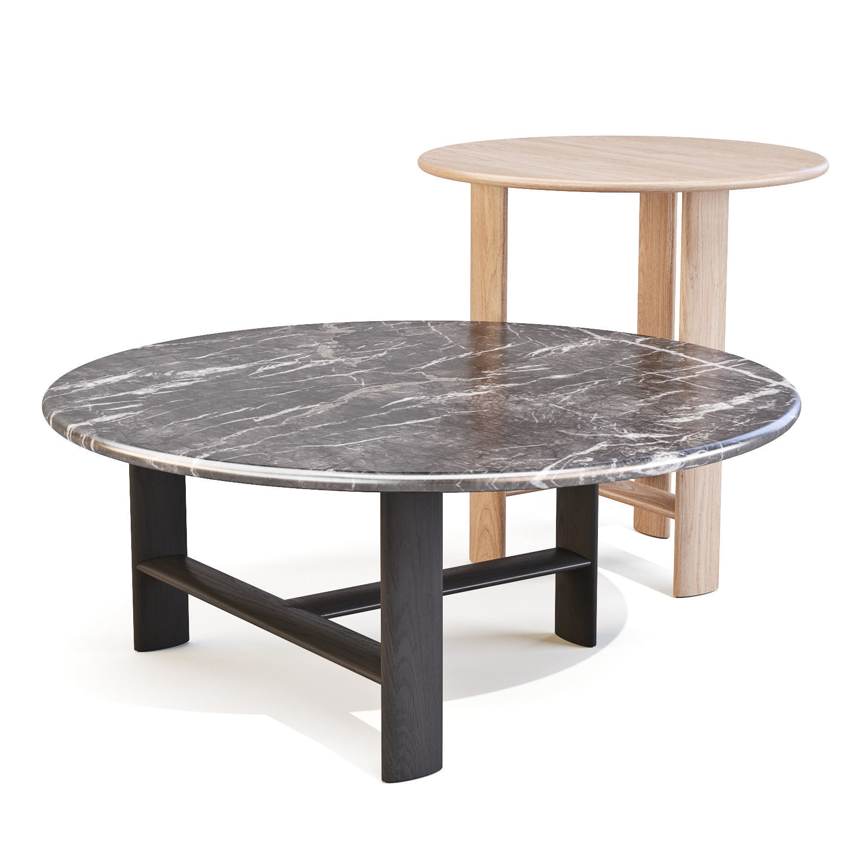 Frigerio Salotti Mocki - Coffee and Side Tables Set 03 Low-poly 3D model_2