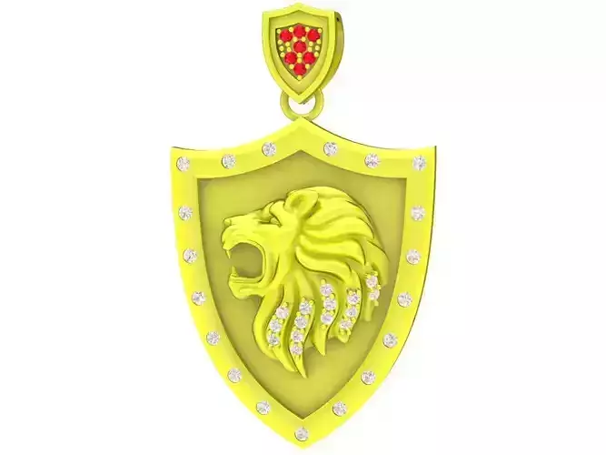 luxury diamond lion pendant for men 4270