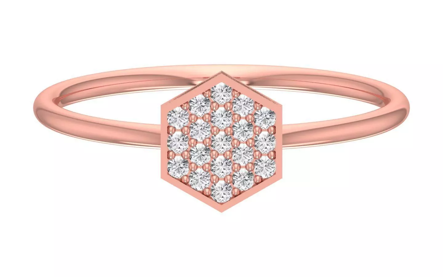 Solitaire Women Light Weight Band Ring 3D print model