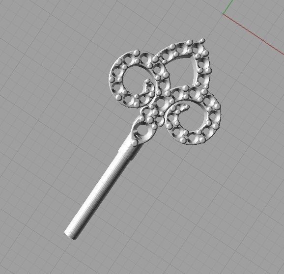 YD221 gold cuff bracelet with two hearts and diamonds 3D print model_17