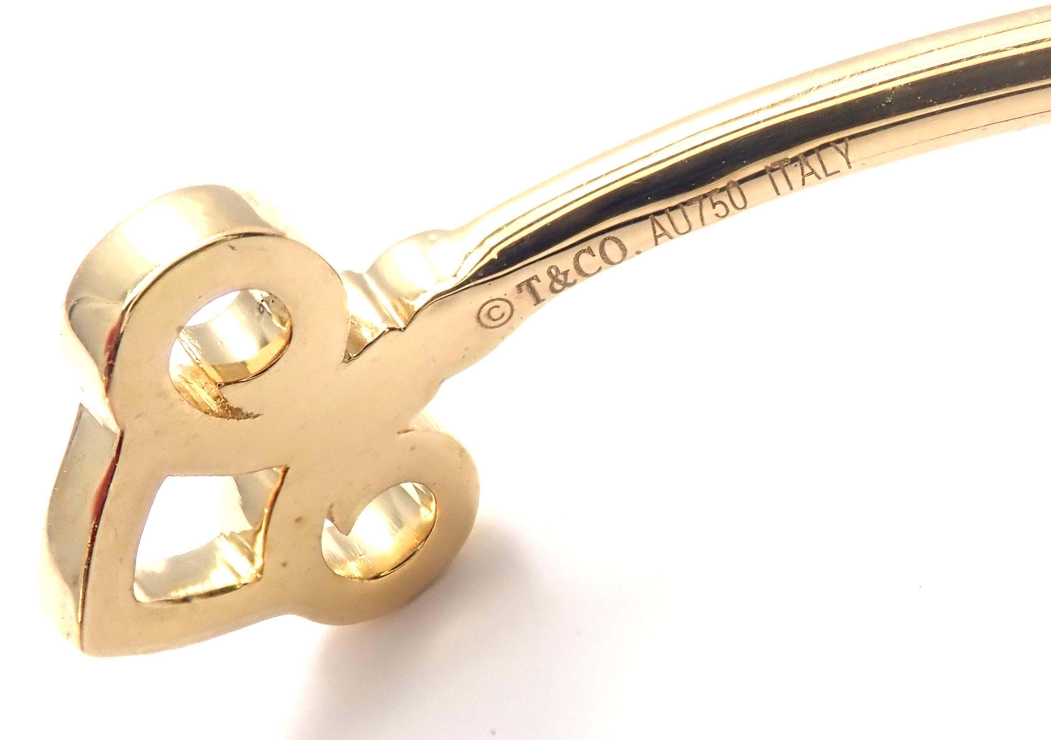 YD221 gold cuff bracelet with two hearts and diamonds 3D print model_10