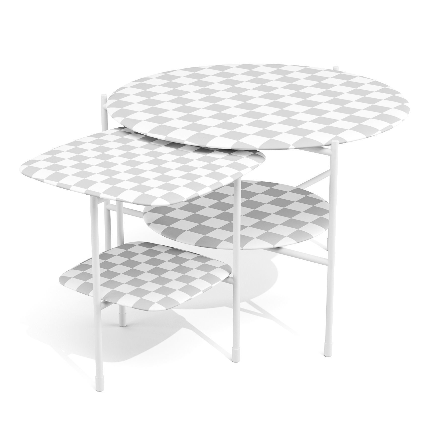 Meridiani Adrian - Coffee and Side Tables Set 02 Low-poly 3D model_4