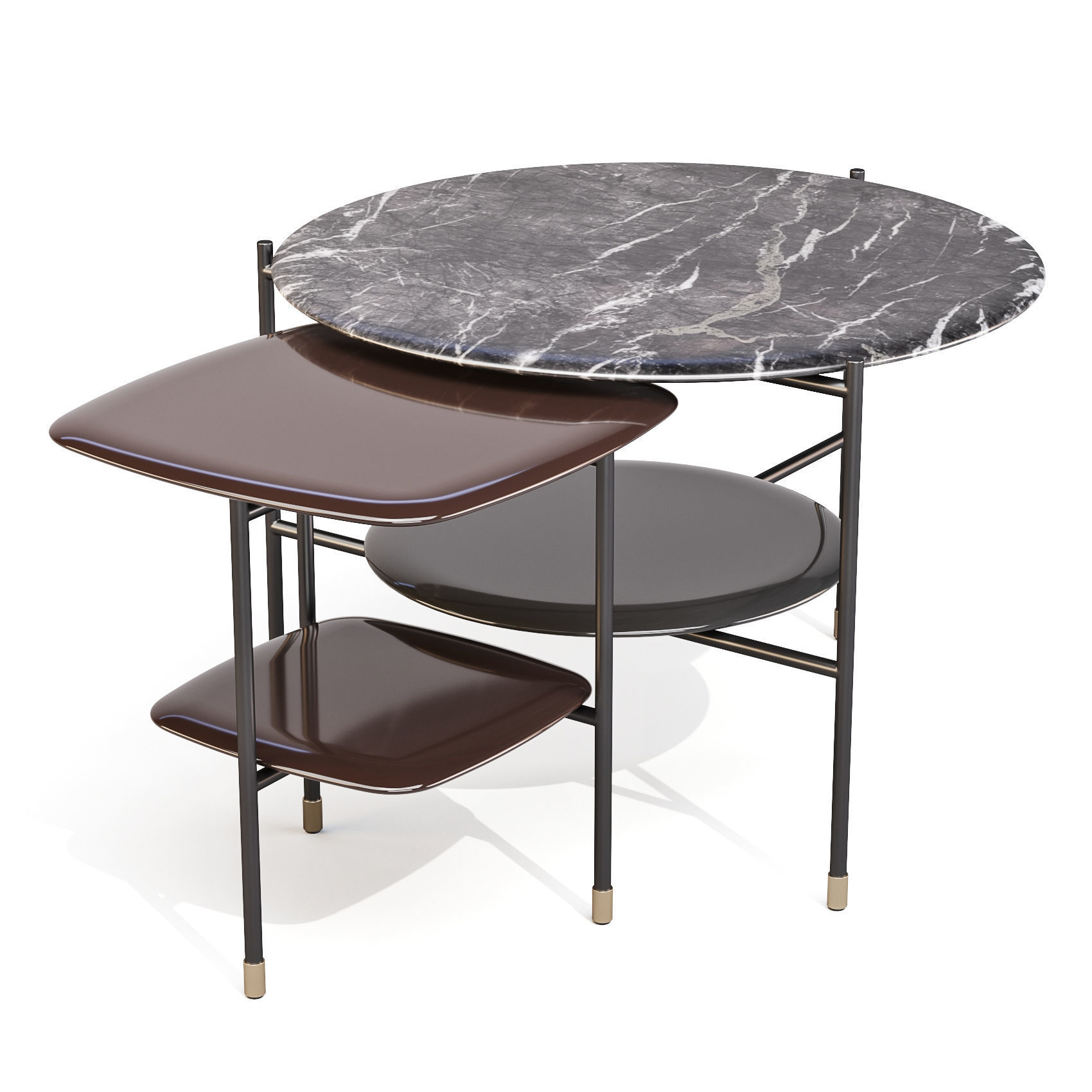 Meridiani Adrian - Coffee and Side Tables Set 02 Low-poly 3D model_3