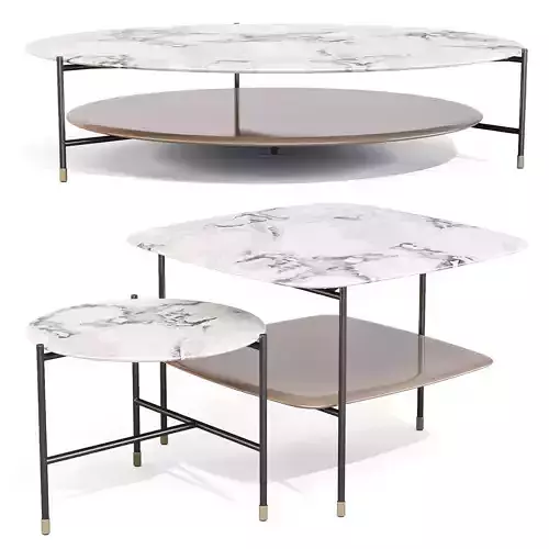 Meridiani Adrian - Coffee and Side Tables Set 03