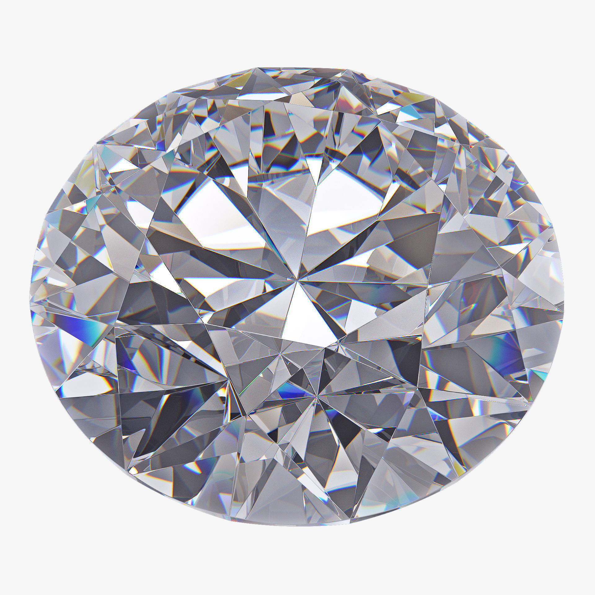 Round Brilliant Cut Diamond v 1 3D model_2