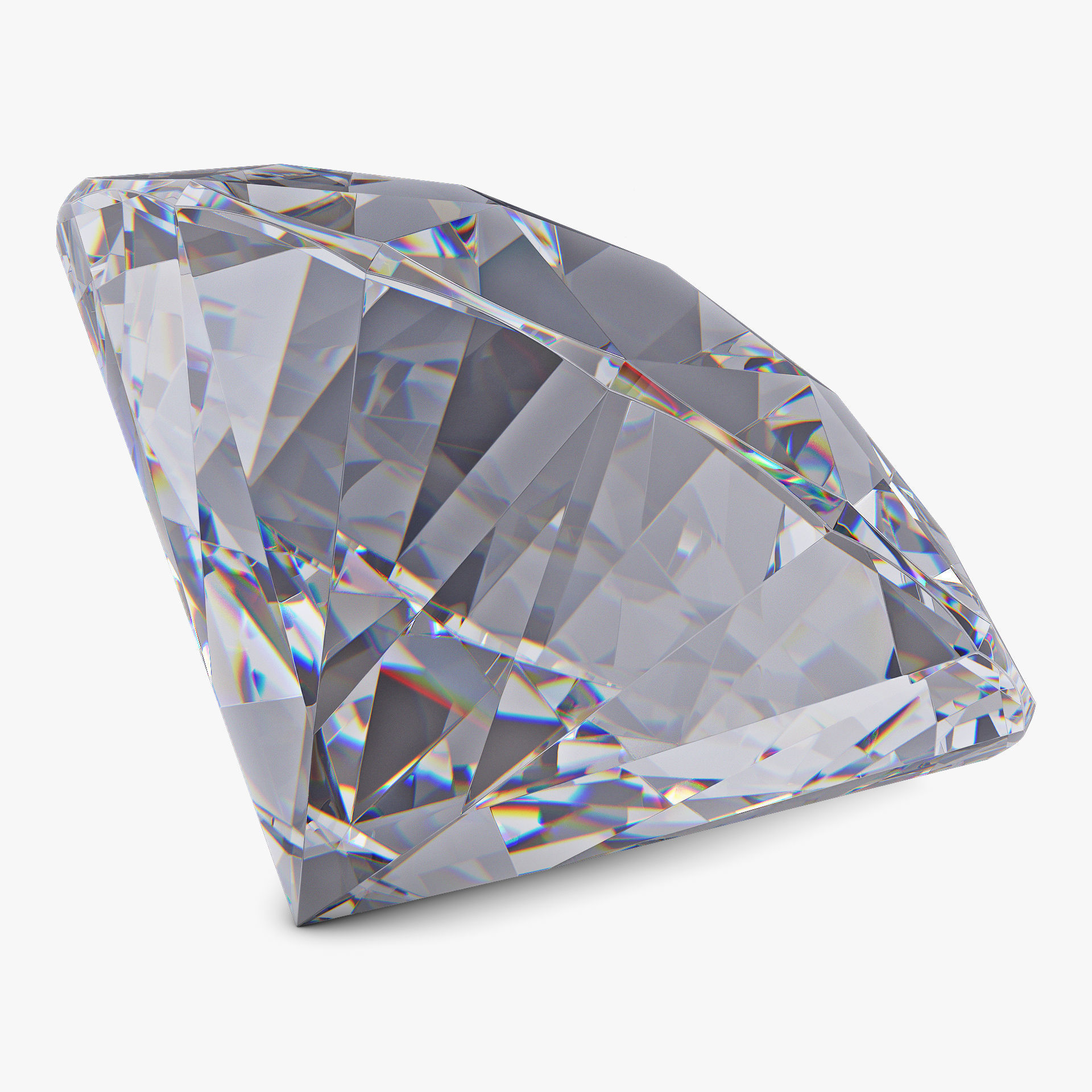 Round Brilliant Cut Diamond v 1 3D model_4