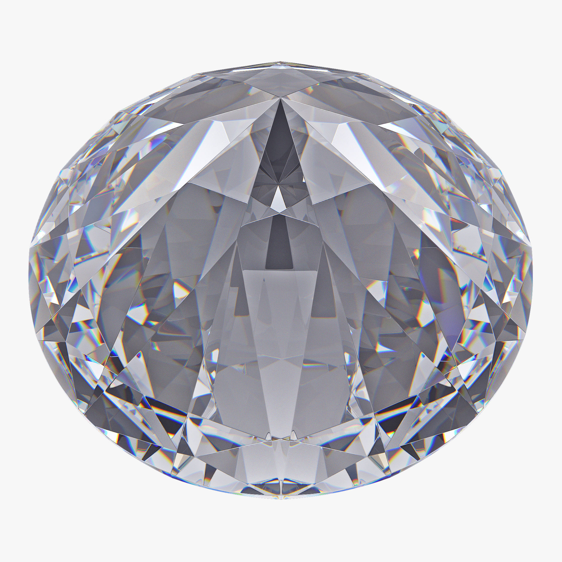 Round Brilliant Cut Diamond v 1 3D model_5
