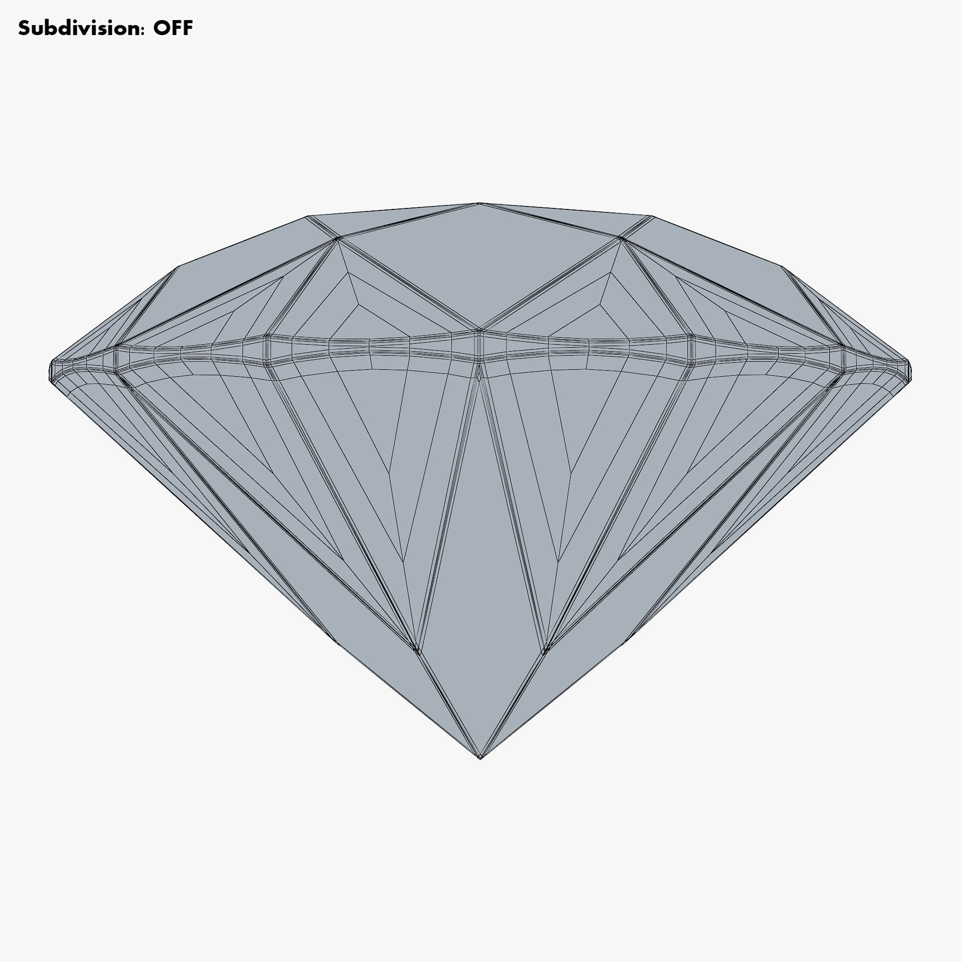 Round Brilliant Cut Diamond v 1 3D model_10