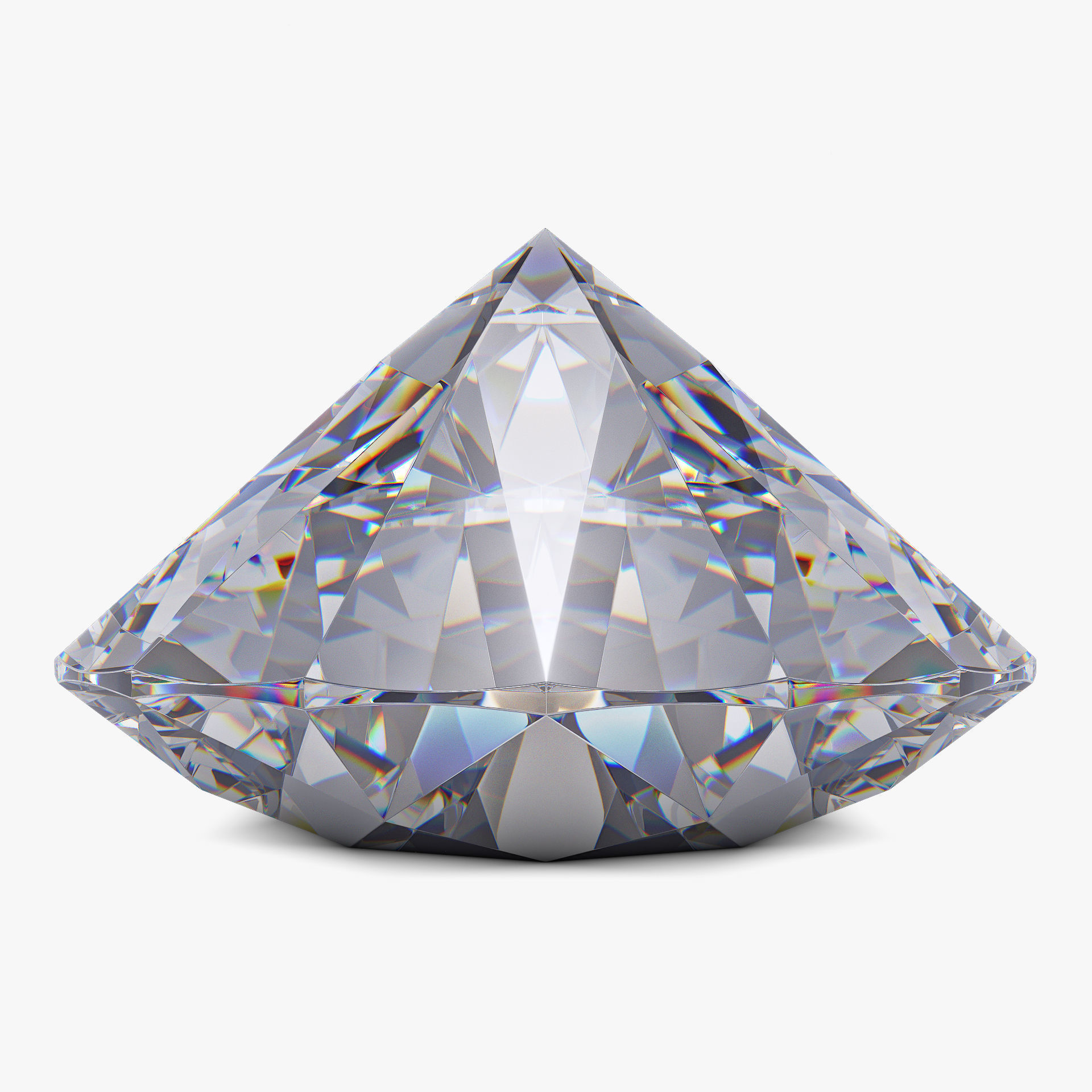 Round Brilliant Cut Diamond v 1 3D model_6