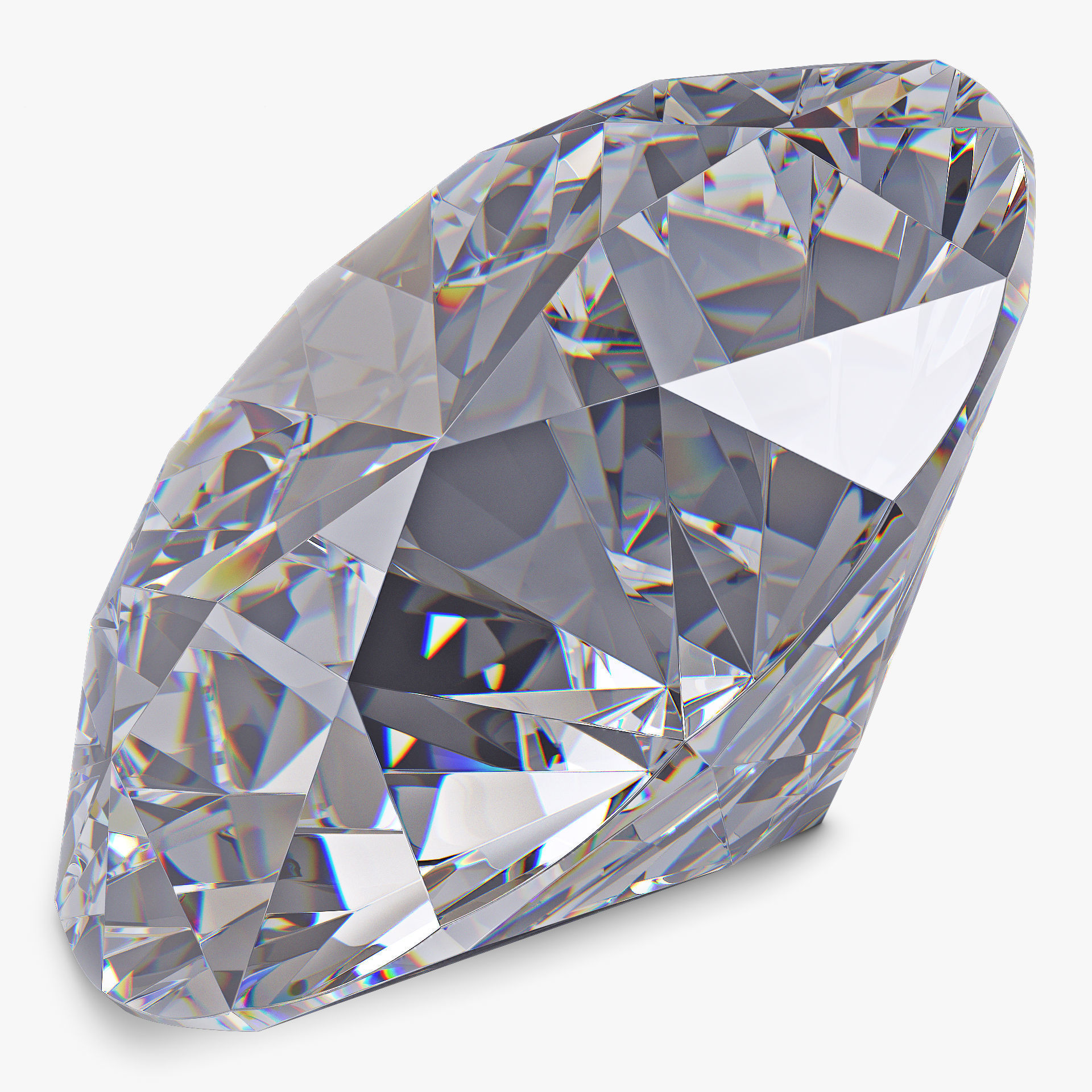 Round Brilliant Cut Diamond v 1 3D model_3